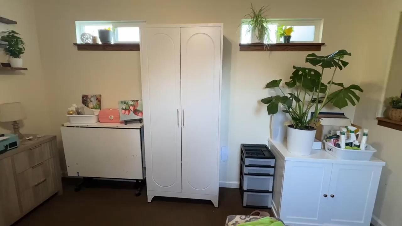 thumbnail video image 2 of Polup 75" H Metal Storage Cabinet with 2 Doors, 4 Adjustable Shelves, 2 of 9