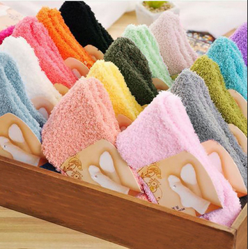 thumbnail video image 2 of Baqcunre Womens Clothing, Orange Fuzzy Socks Women's Warm Coral Fleece Solid Color Cozy Socks, Orange Socks for Women, Ankle Socks, Tube Socks, Fuzzy Orange Socks One Size, 2 of 3