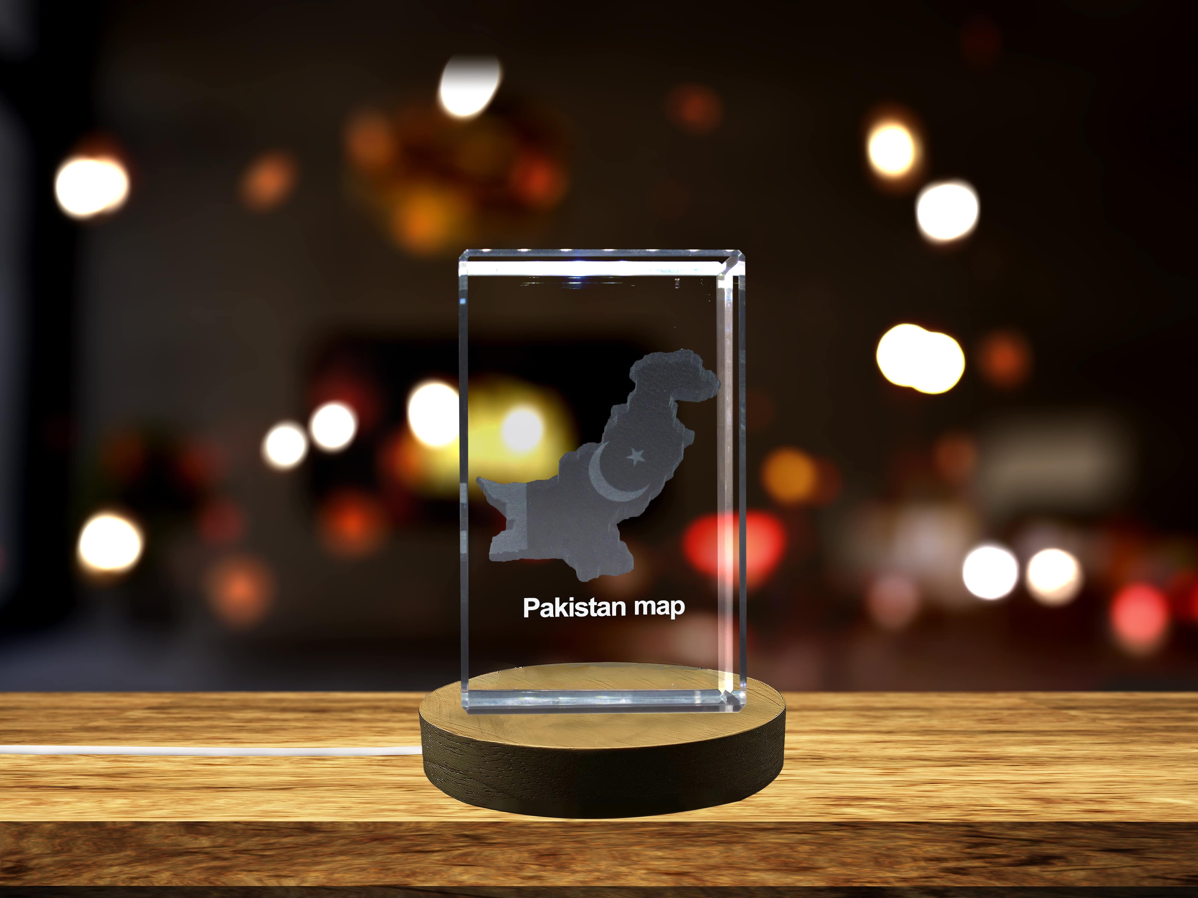 thumbnail video image 2 of Pakistan 3D Engraved Crystal 3D Engraved Crystal Keepsake/Gift/Decor/Collectible/Souvenir, 2 of 9