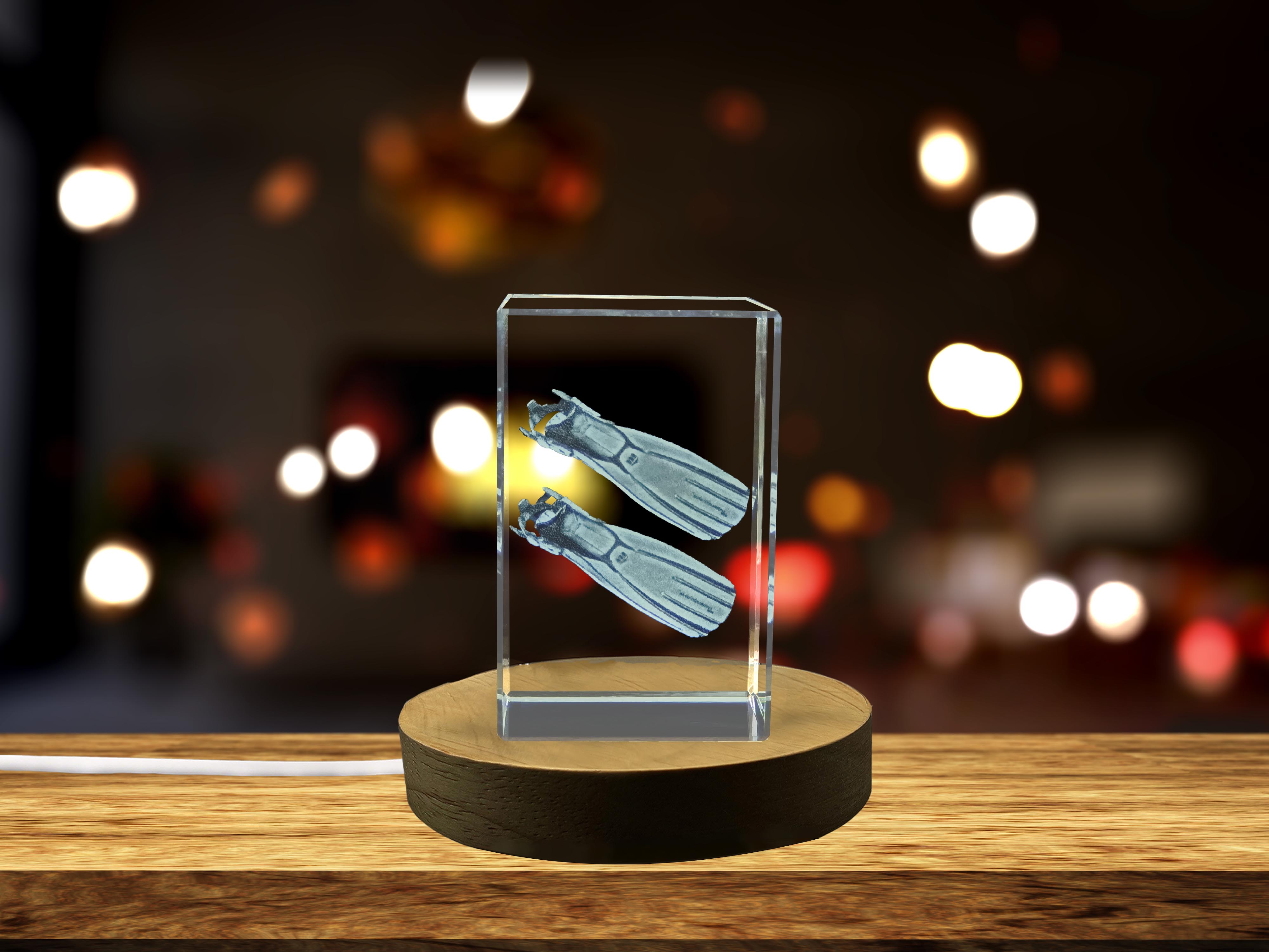 thumbnail video image 2 of Streamlined Movement: 3D Engraved Crystal Fins, 2 of 7