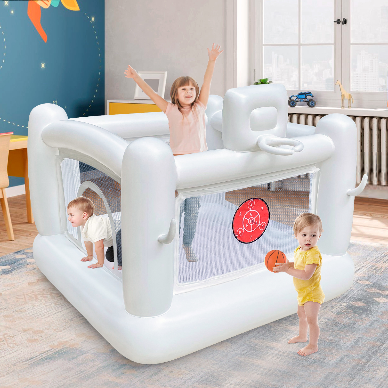 thumbnail video image 2 of Connsann Inflatable Castle Bounce House for Kids/Toddlers, 2 of 9
