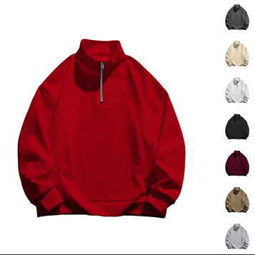 thumbnail video image 2 of Baqcunre Mens Fashion Long Sleeve Half Zip Fleece Long Sleeve Sweatshirt Top, XXL, Quarter Zip Pullover Men, Mens Sweatshirt, Long Sleeve Shirts for Men, Mens Fashion Hoodies & Sweatshirts, Beige, 2 of 5