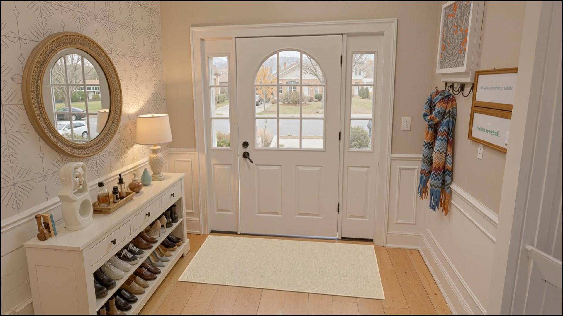 thumbnail video image 2 of GALMAXS7 Indoor Door Mats for Entryway 20"x32", Non Slip Doormat for Inside,Dirt Trapper,Washable Welcome Mat floor mats for home, Beige, 2 of 10
