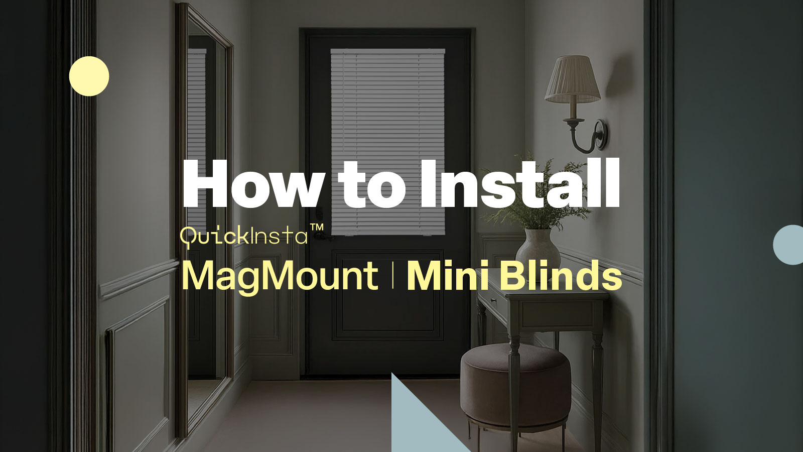 thumbnail video image 2 of REGAL estate QuickInsta MagMount No Tool No Drill 1" Mini Blinds for Metal Steel Doors, 25"W x 42"H, White, 2 of 10