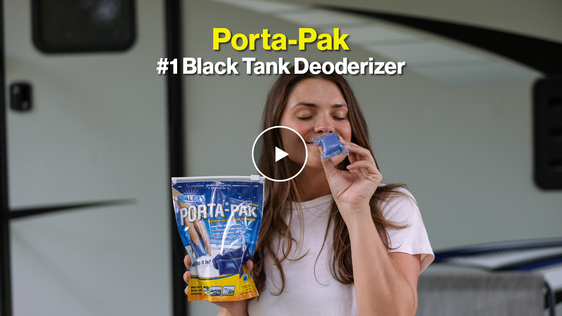 thumbnail video image 2 of Walex Porta-Pak Premium RV Toilet Treatment Drop-Ins, Treats Black Holding Tank, 10-Pack, Clean Linen, 2 of 8