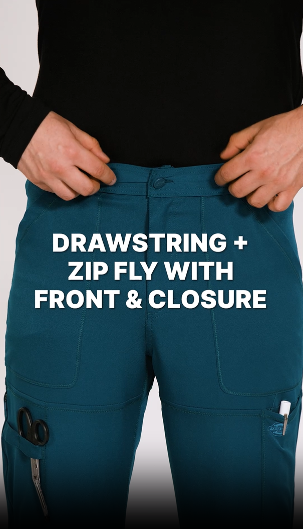 thumbnail video image 2 of Dickies Dynamix Scrubs Pant for Men Zip Fly Cargo DK110, 2 of 9