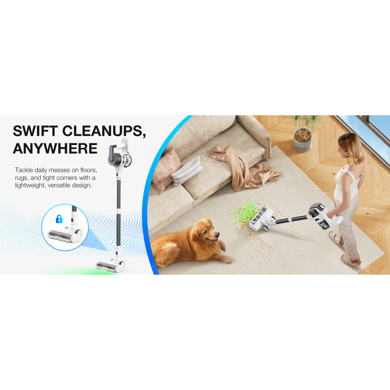 Maircle Cordless Stick Vacuum Cleaner, Power Suction, Headlight