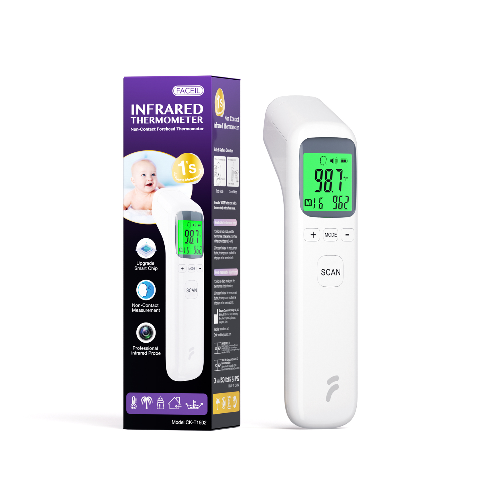 How BLIND MOM Checks Childs Temp, Medline Talking Infrared Thermometer