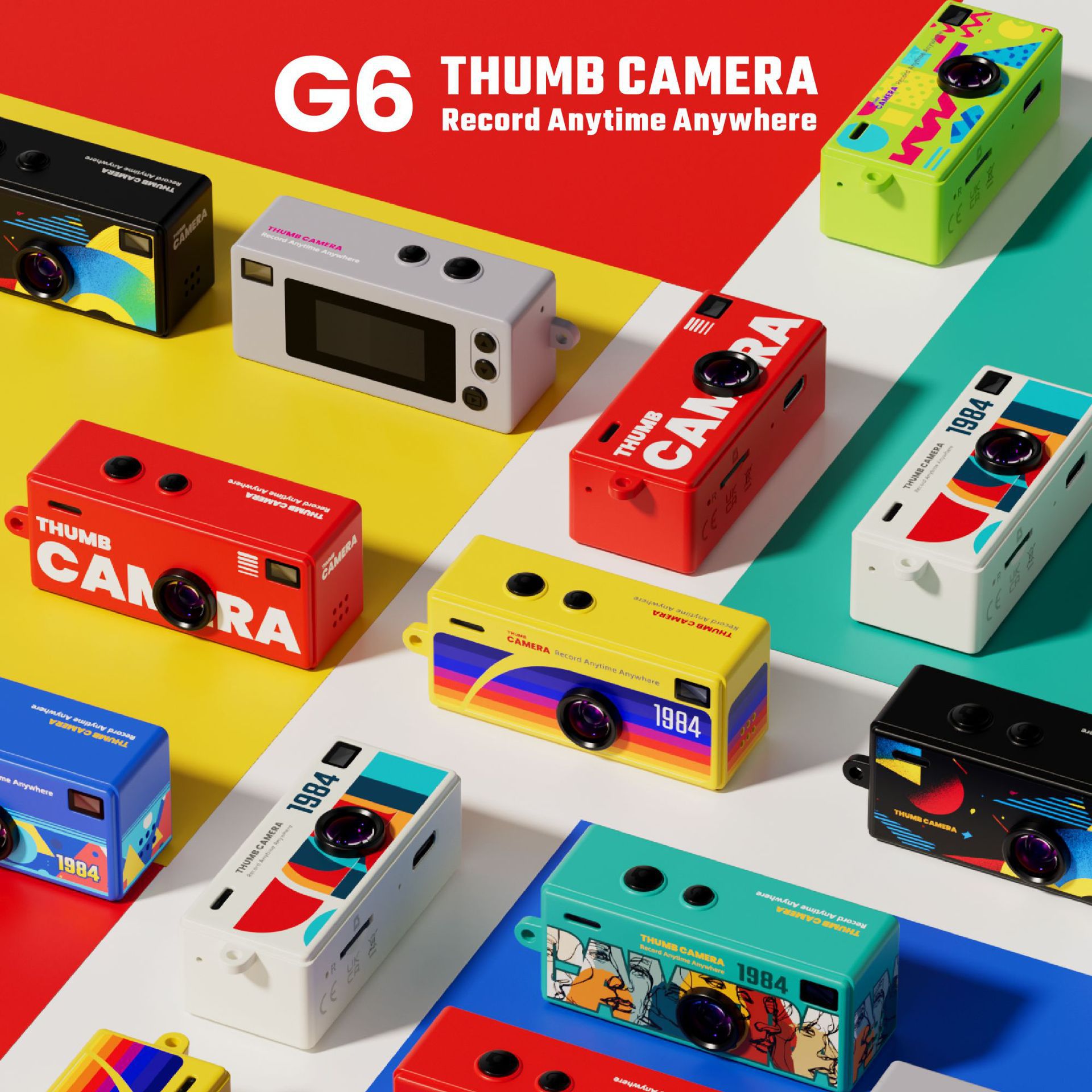 thumbnail video image 2 of Mini Digital Camera - 1080P High-Definition Thumb Backpack Buckle Camera, Retro Compact Mini Pocket-Sized Camera, Suitable for Travel, Concerts, and Study Recording Black, 2 of 7