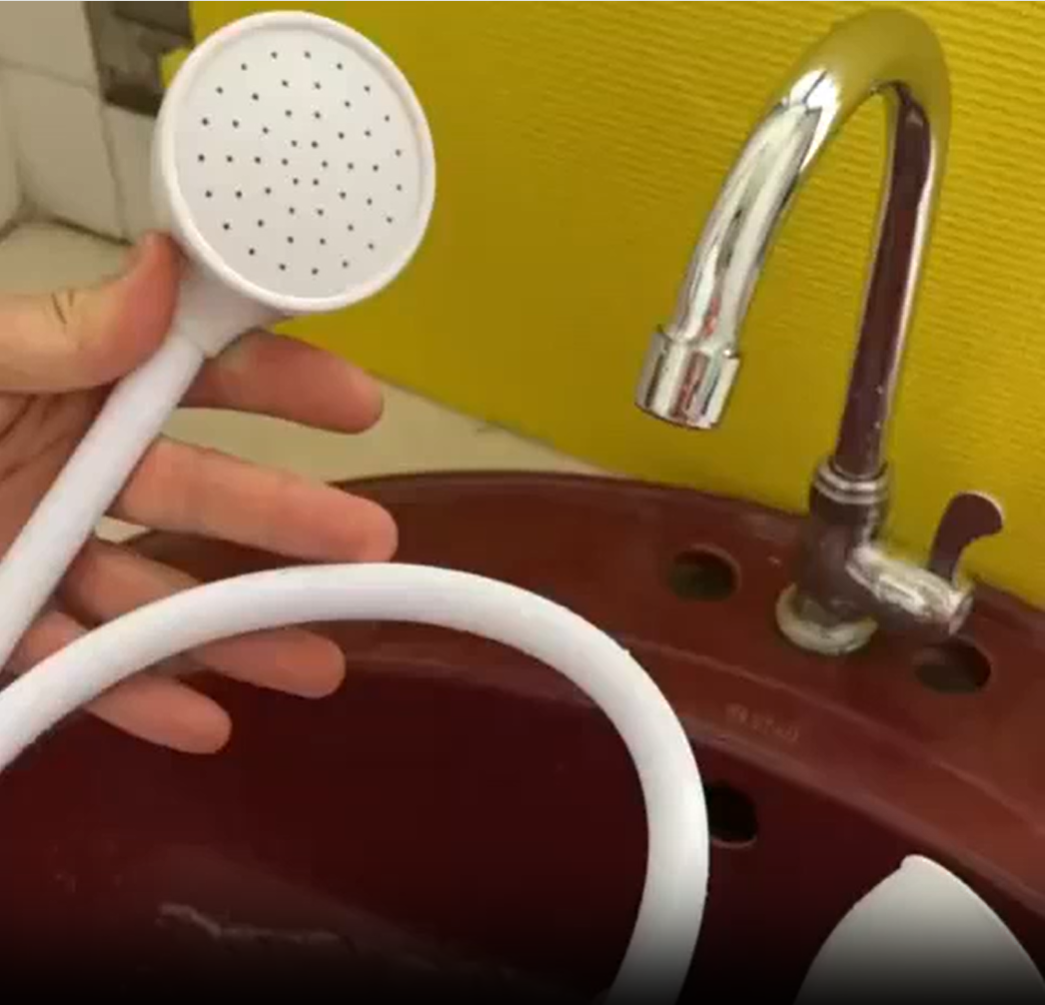 thumbnail video image 2 of SeekLGT Faucet Sprayer Attachment Hose 4.3ft Portable Sink Sprayer with Rubber Nozzle Handheld Pet Shower Kitchen Bathroom Laundry Tub Washing Tool, 2 of 6