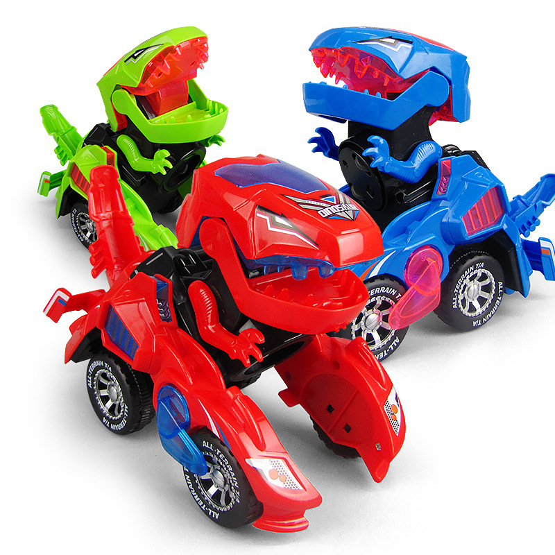 thumbnail video image 2 of Hirger Transforming Dinosaur Car Toy for Kids, Transformer Monster Truck Toys for Boys, Birthday Gifts for Toddler Age 2+, 2 of 8