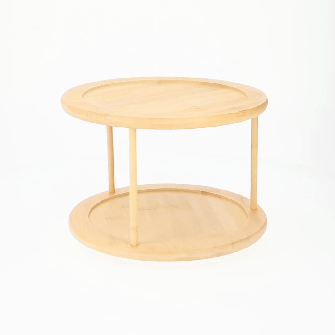 Better Homes & Gardens Kitchen Organizer Bamboo Turntable 2-Tier
