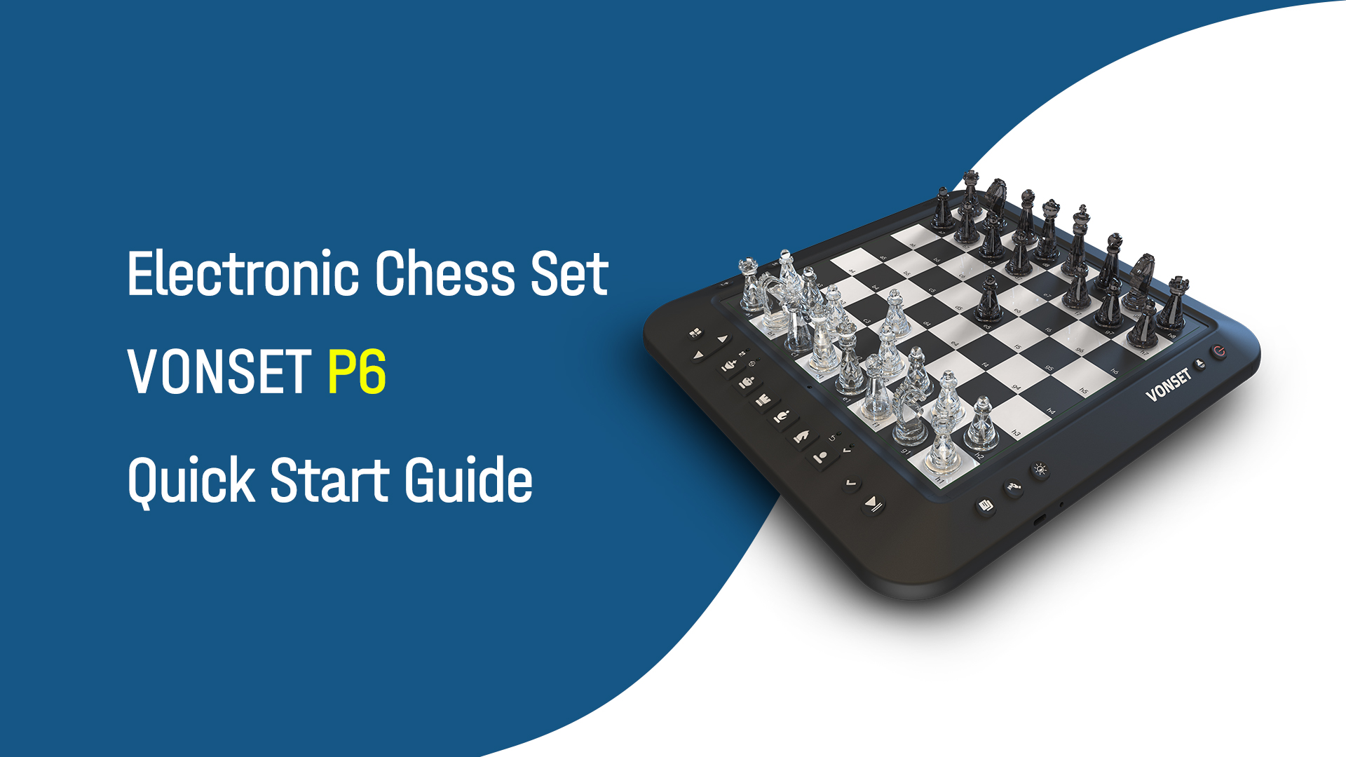 Vonset, Electronic Chess Board, P6, with AI Voice & LED Prompts ...