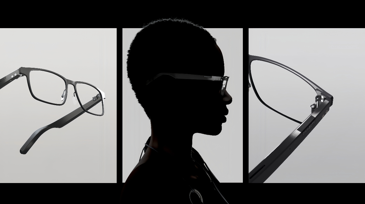 thumbnail video image 2 of AI Smart Glasses,Titanium Frame,Real-Time Translation,Recording Glasses with ChatGPT,Bluetooth Audio Glasses, 48H Battery Life for Men and Women,Black, 2 of 10
