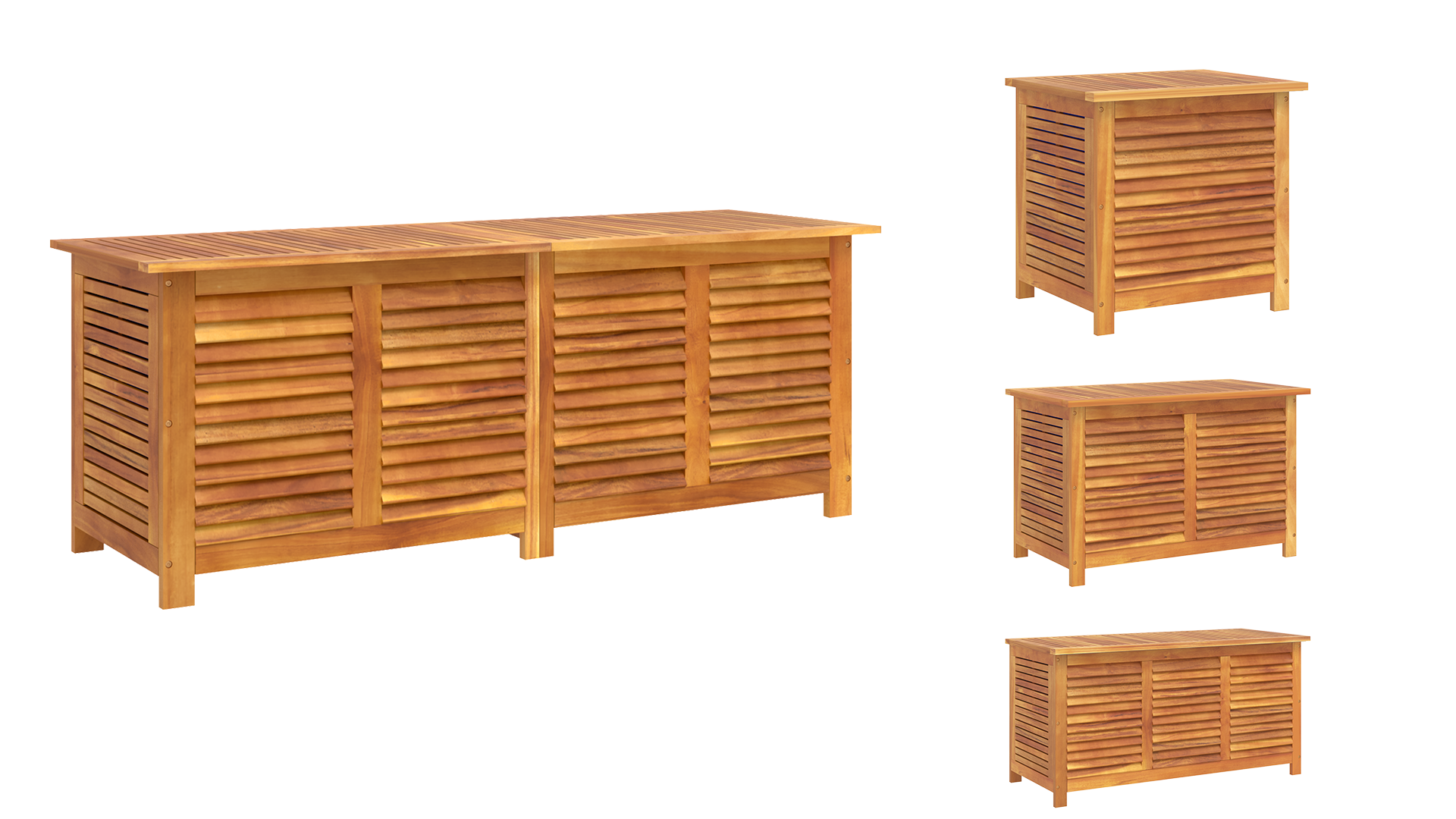 thumbnail video image 2 of vidaXL Garden Storage Box with Louver Outdoor Furniture Solid Wood Acacia, 2 of 44