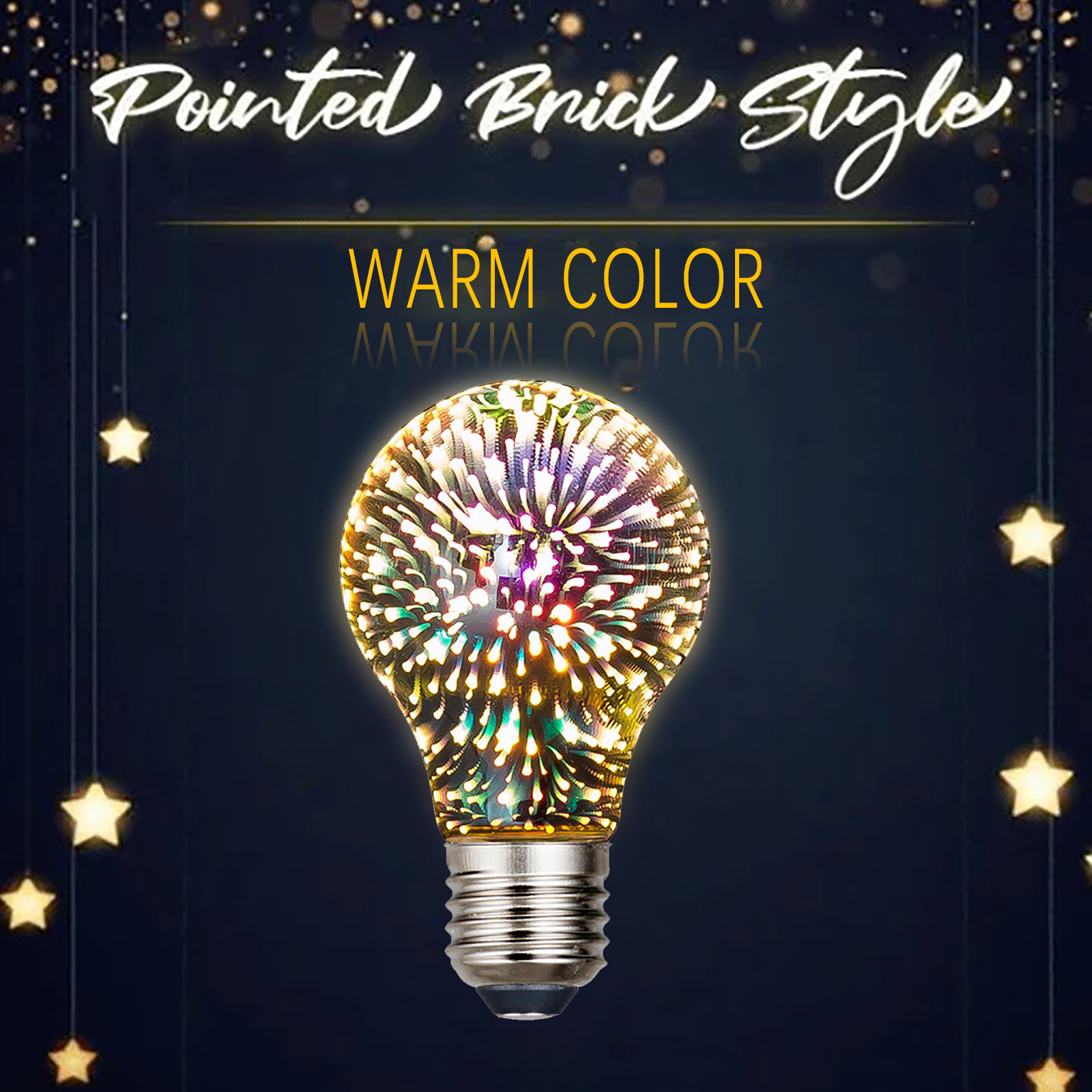 thumbnail video image 2 of Stained Glass Light Bulb 3D Fancy Light Bulb Fireworks Effect E27 Base 4.5W LED Lights Unique Light Bulbs Decorative Light Bulb Vintage Disco Light Bulb, 2 of 8