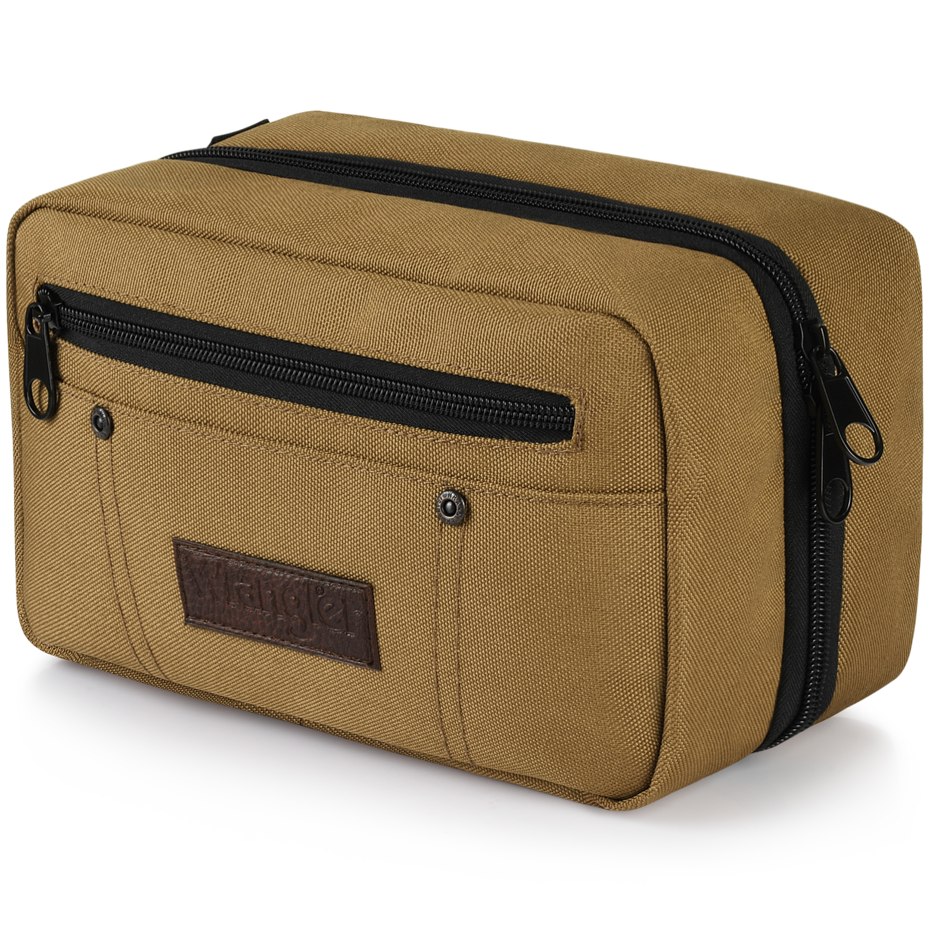 thumbnail video image 2 of Wrangler Toiletry Bag for Men, Travel Shaving Dopp Kit, Oxford Fabric Tech Kit Bathroom Organizer, Gifts for Men, 2 of 8