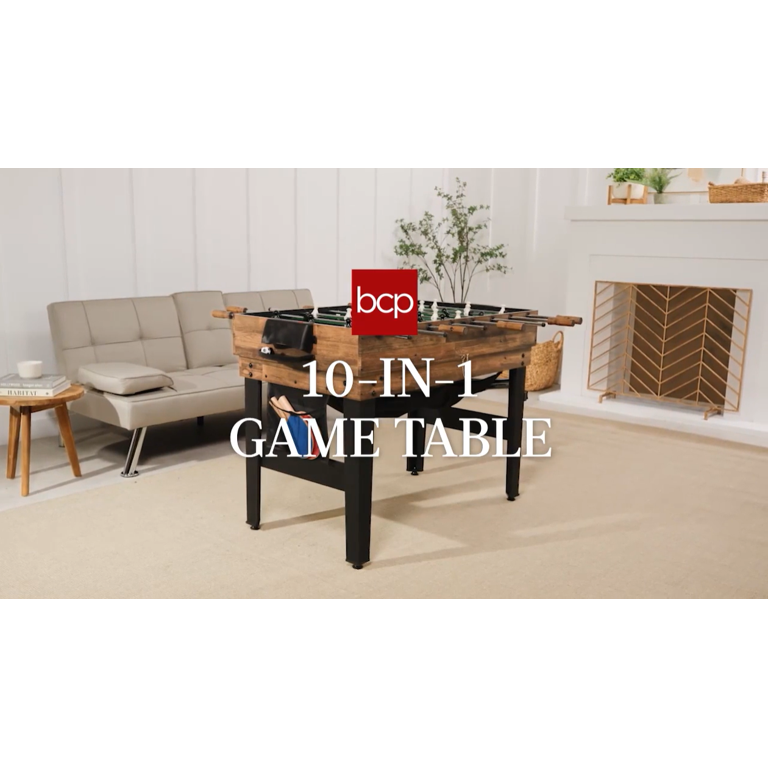 Best Choice Products 2x4ft 10-in-1 Combo Game Table Set w