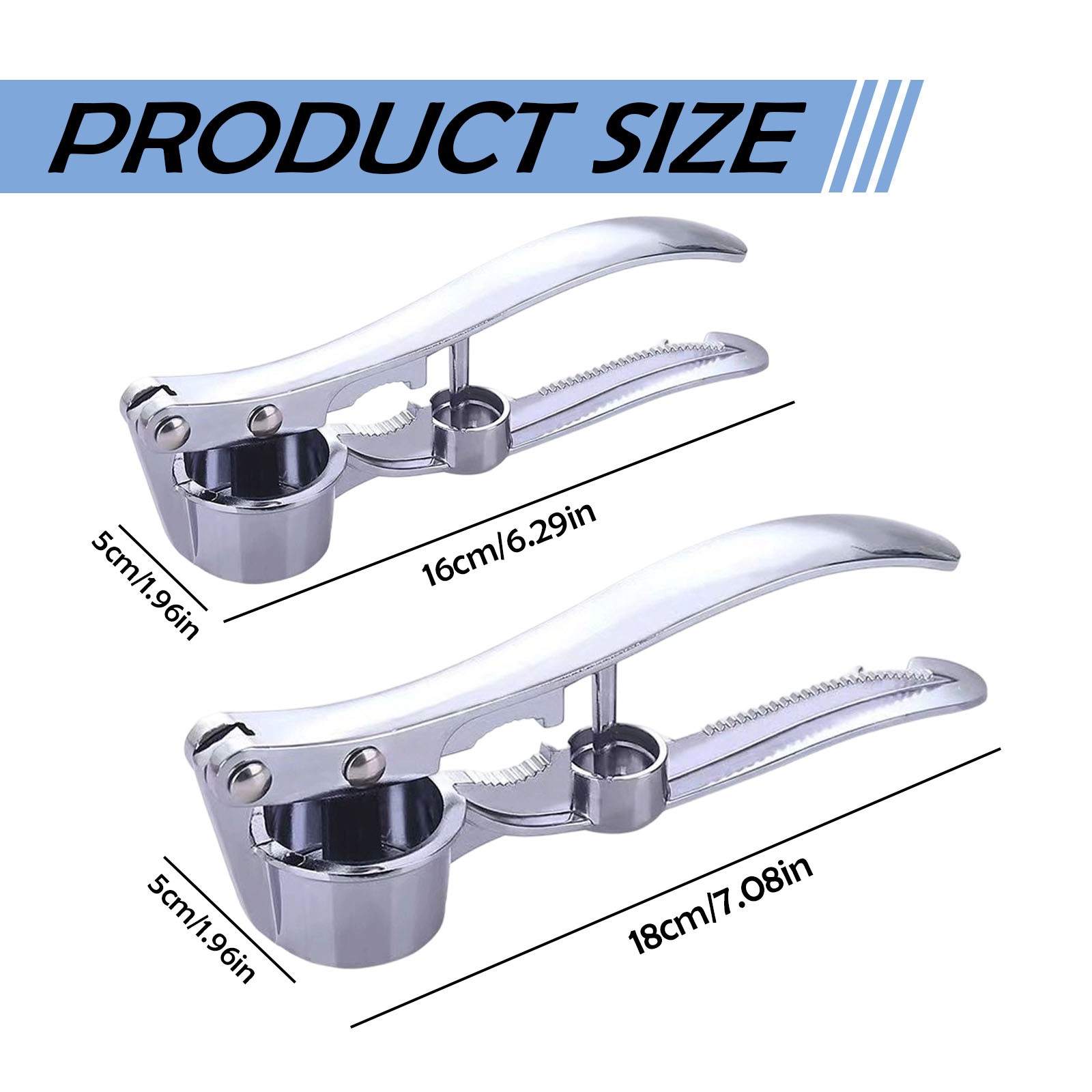 thumbnail video image 2 of 5-in-1 Multifunctional Garlic Press – Heavy Duty Garlic Mincer, Ginger Crusher & Nut Cracker/Cherry Pitter, Ergonomic Easy Squeeze, Rust Proof & Dishwasher Safe, 2 of 10
