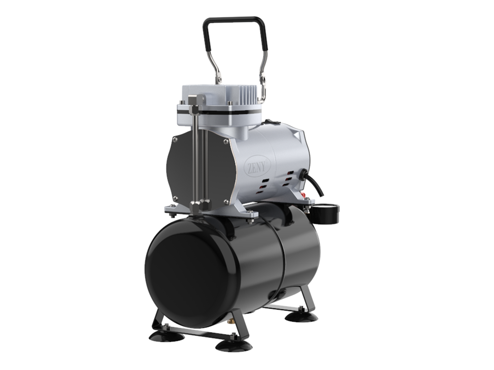 ZENSTYLE Airbrush Air Compressor with Pressure Regulator Gauge,1/5 