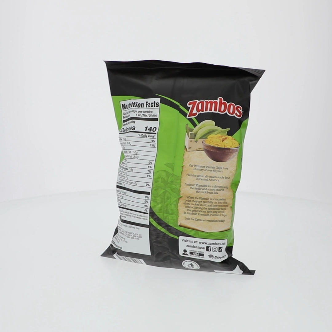 Zambos Premium Originals Ridged Plantain Chips with Salt, 5.30 oz