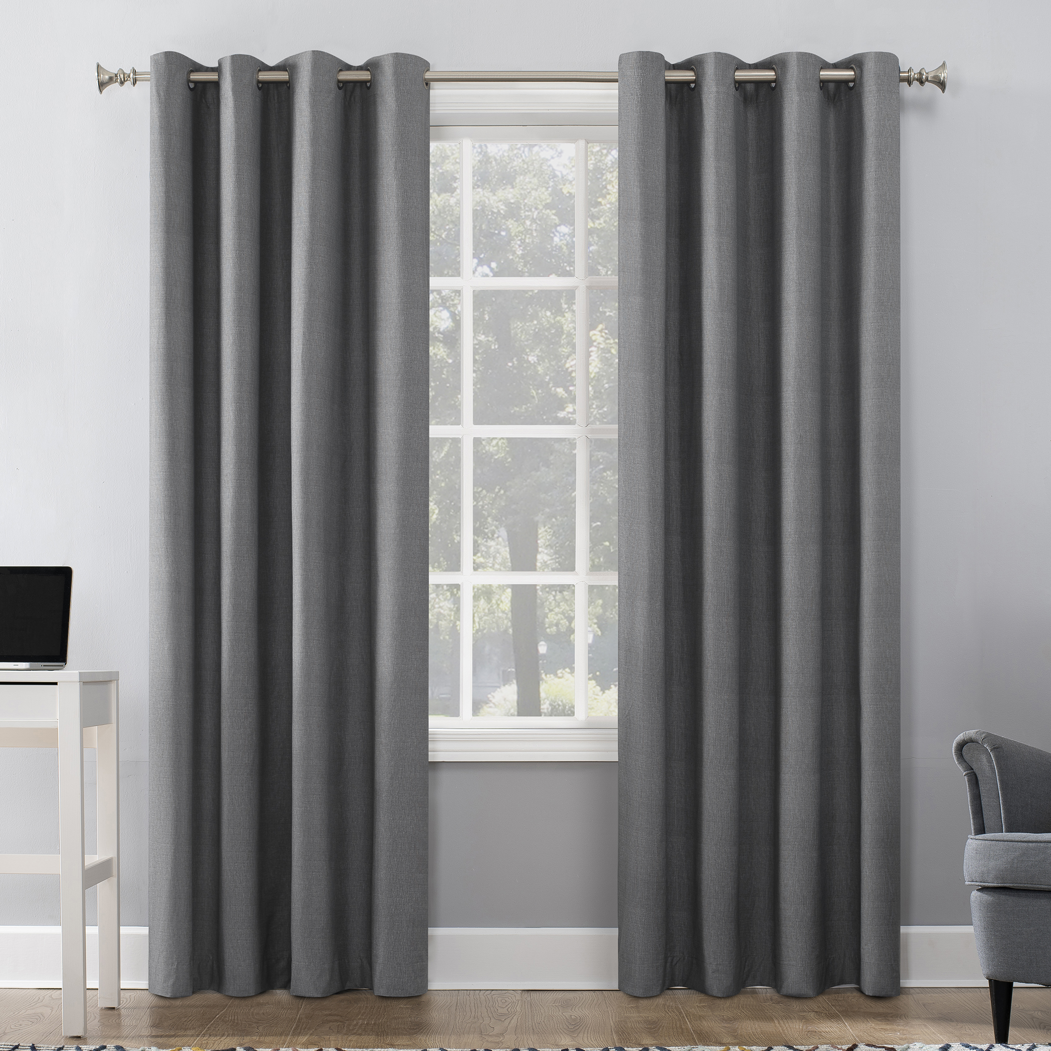 thumbnail video image 2 of Sun Zero Grommet Blackout Curtain Panel, 50.0" X 95.0" (Single Panel), 2 of 9