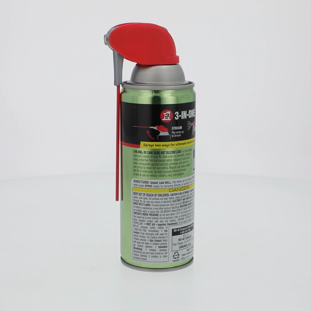 (2 pack) 3-IN-ONE RVcare Slide-Out Silicone Lubricant Spray, 11 oz Can