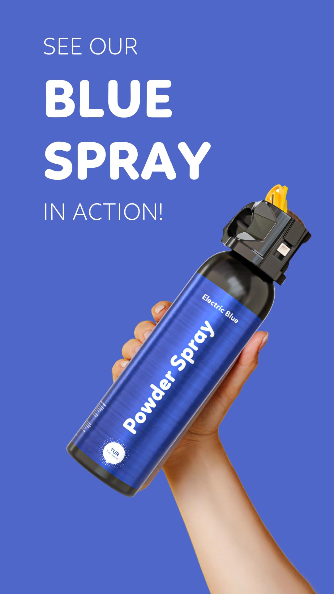TUR Party Supplies, Blue Color Powder Spray - 25 ft Range - Walmart.com