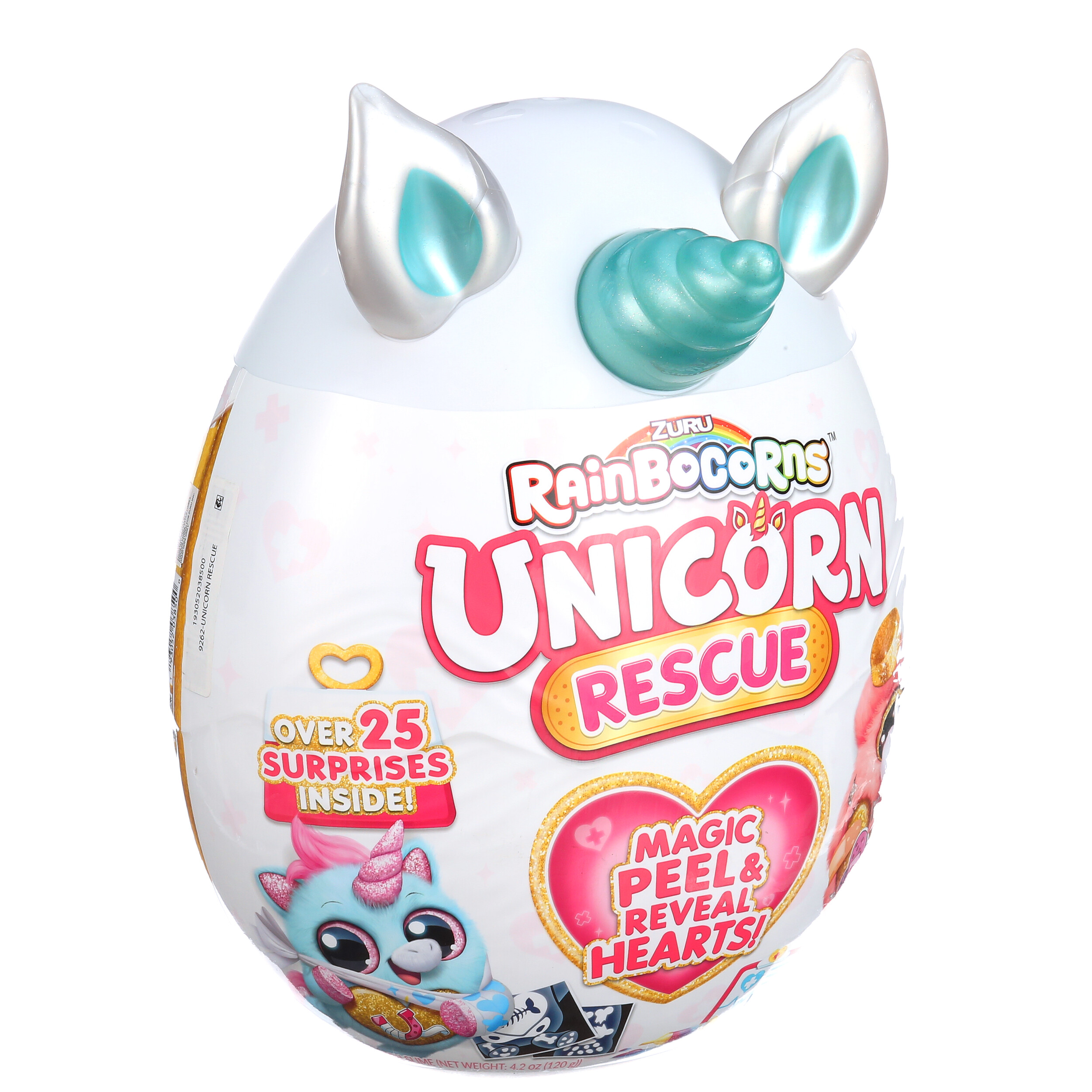 Rainbocorns Unicorn Rescue Surprise (White) by ZURU, Collectible Plush  Stuffed Animal, Egg Toys, X-Ray Sticker Pack, Magical Slime, Headband, Ages  3+