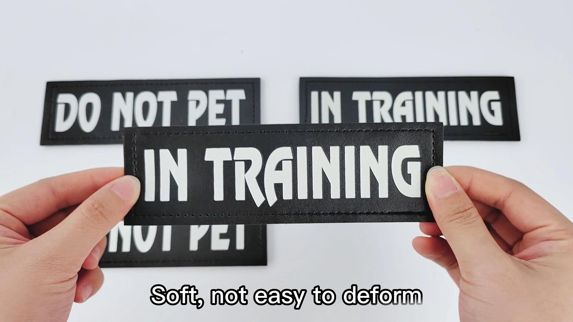 thumbnail video image 2 of Do Not Pet Dog Harness Patches, in Training Dog Patch, Reflective Removable, 6.2in X 1.9in, 2 of 8