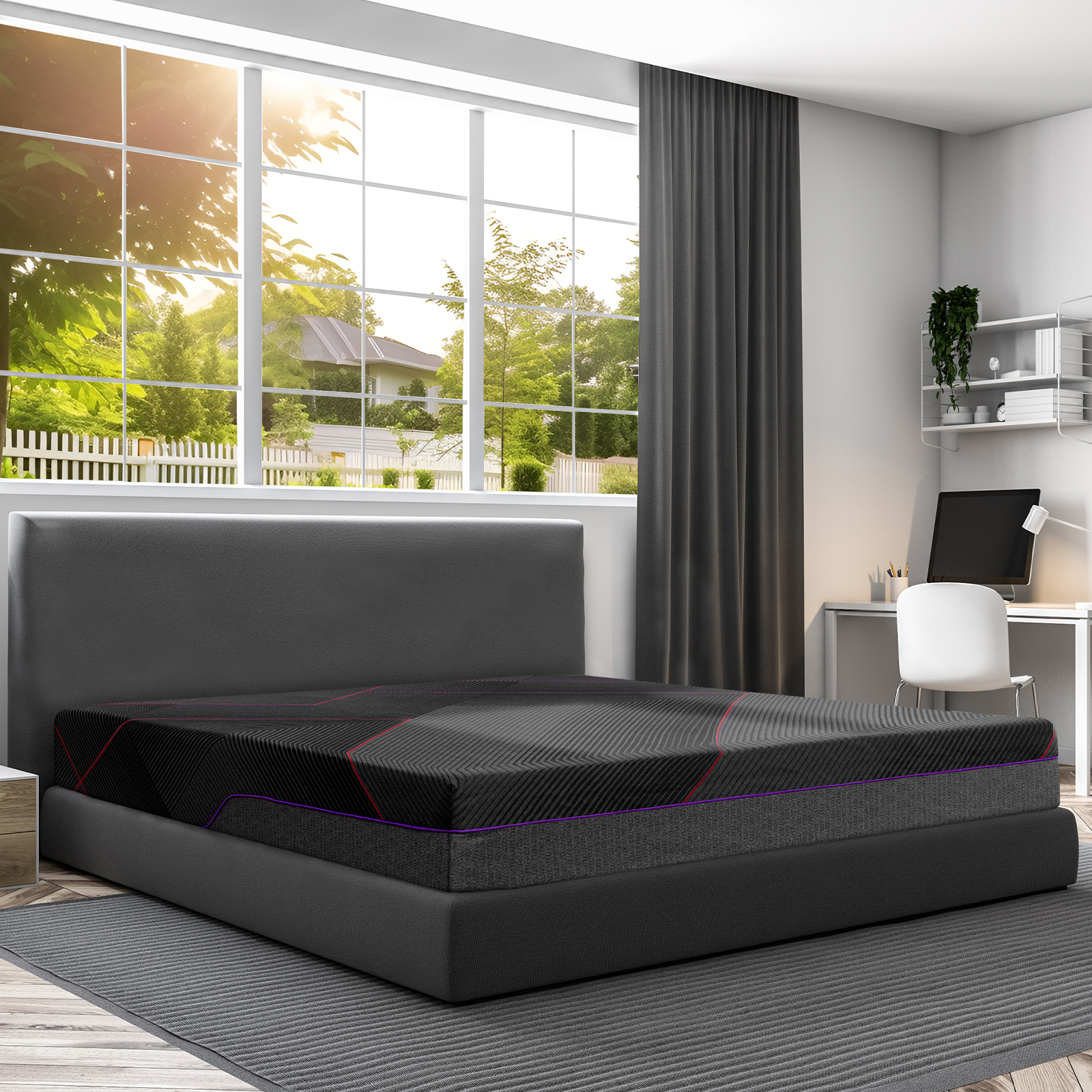 thumbnail video image 2 of Sailvan 12" Full Size Mattress in a Box, Gel Cooling Memory Foam Mattress,Medium Firm Mattress Full Size for Adult,Motion Isolation and Pressure Relief,Black, 2 of 11