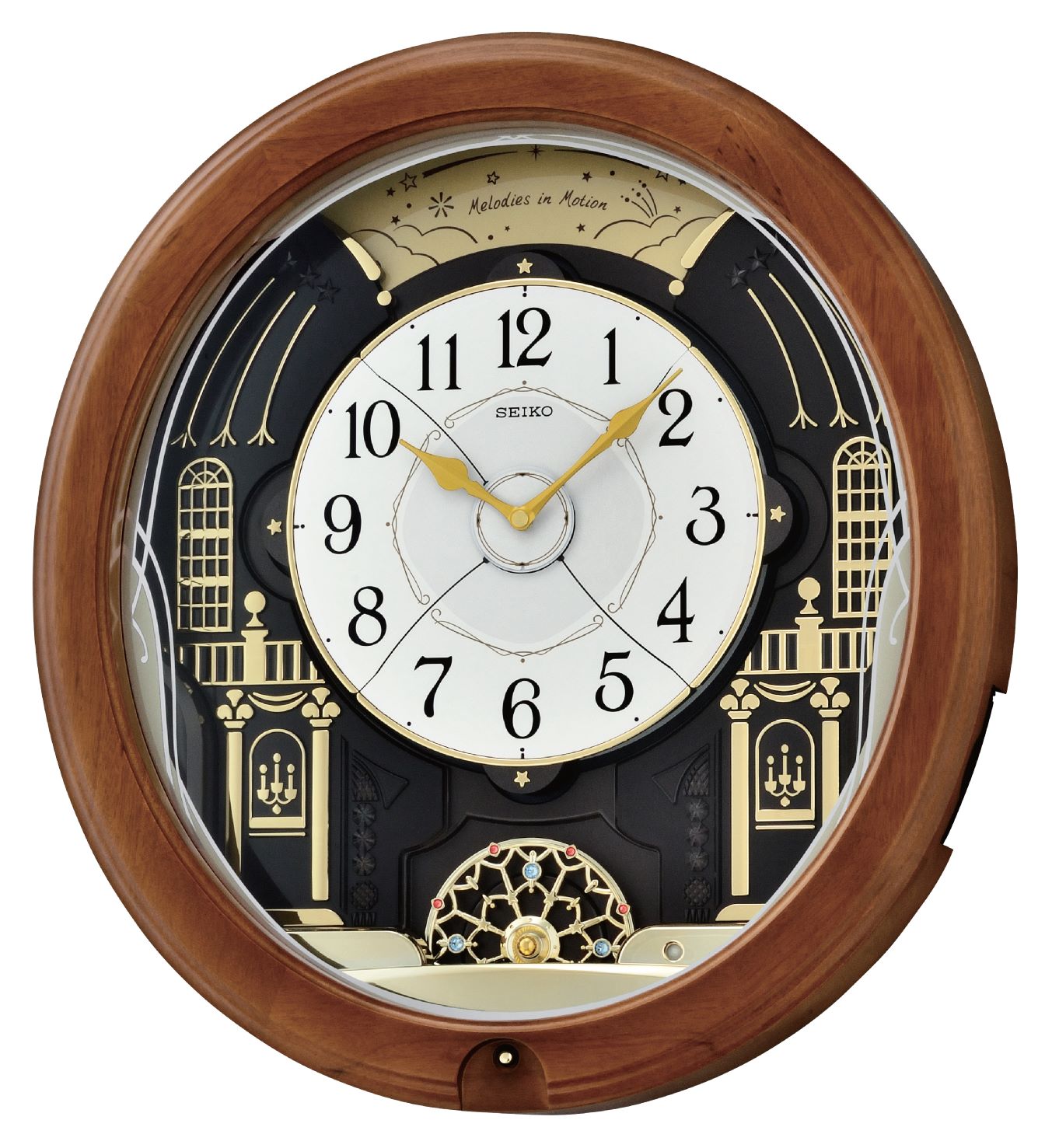 Seiko Midnight Royale Melodies In Motion Musical Wall Clock, Oval