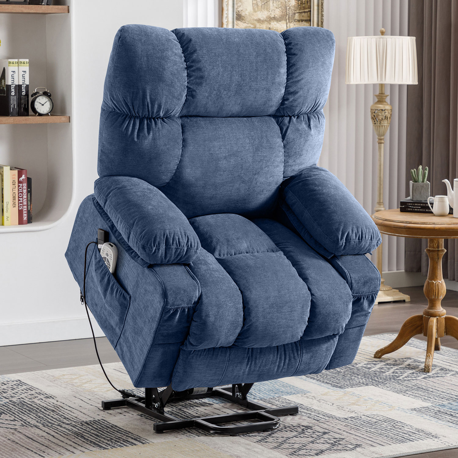 thumbnail video image 2 of JONPONY Power Lift Recliner Chair Recliners for Elderly with Heat and Massage Recliner Chair for Living Room with Infinite Position and Side Pocket,USB Charge Port,Blue, 2 of 15