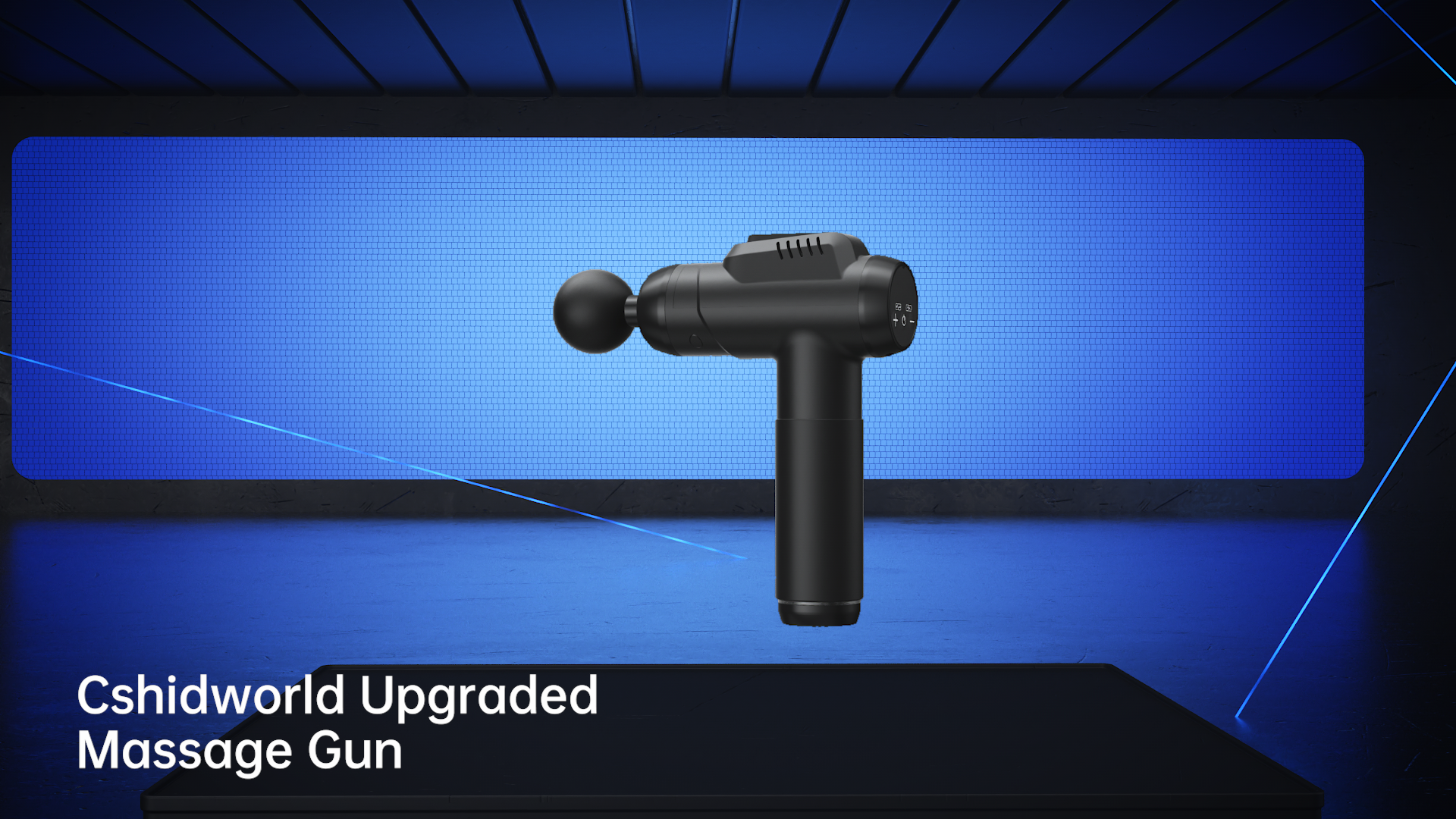 thumbnail video image 2 of Cshidworld Massage Gun, Deep Tissue Massager, Portable Muscle Massage Gun for Back Neck Muscle Relieve, Quiet Massager Gun 99 Variable Speeds Digital Display 10 Massage Heads - Black, 2 of 8