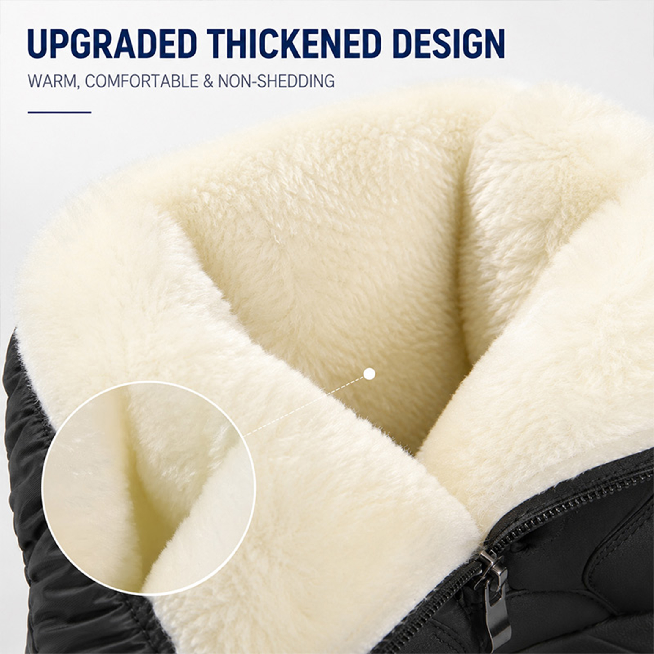 thumbnail video image 2 of XQJ Women’s Snow Boots Warm Faux Fur Lined Water-Resistant Winter Boots with Side Zipper and Non-Slip Sole Outdoor Winter Shoes Black, 2 of 10