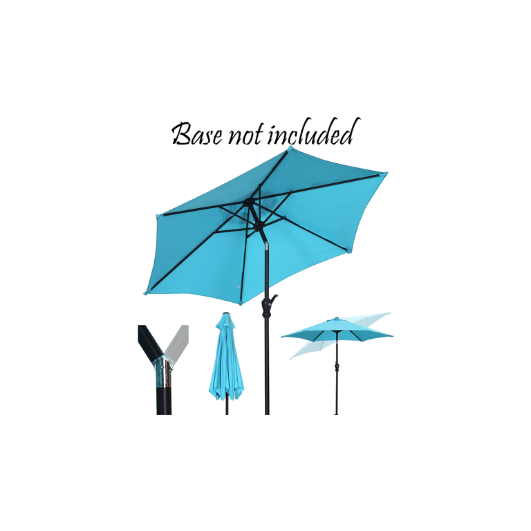 7.5 blue crank tilt market patio umbrella All-Weather Add dependable shade to your outdoor space with this 7.5 ft Market Umbrella featuring a convenient push button tilt JEAREY 7. 5 ft. Steel