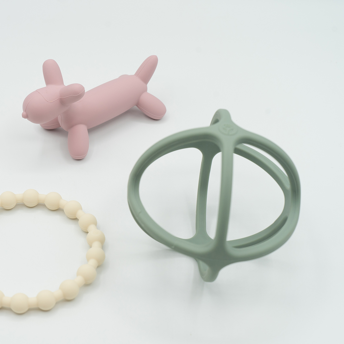 thumbnail video image 2 of WeeSprout Teethers for Baby, Silicone Toys for Infant Teething, 2 of 6