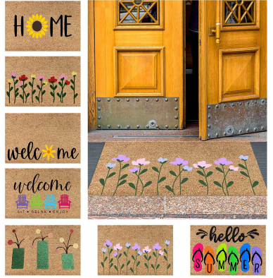 thumbnail video image 2 of Yeetfub Flower Pot Coir Indoor Outdoor Doormat, 16" x 24", Waterproof, 2 of 6