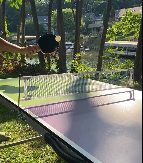 thumbnail video image 2 of 5ft Table Tennis Table, SEGMART Foldable Ping Pong Table with Net, 2 Ping Pong Paddles, 3 Balls for Adults and Kids, Portable Game Table for Indoor Outdoor Games, 2 of 17