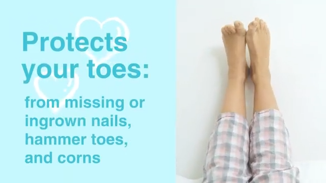 thumbnail video image 2 of ZenToes 6 Pack Gel Toe Cap and Toe Gel Protector - Cushions and Protects Big Toes (Large, Black), 2 of 9