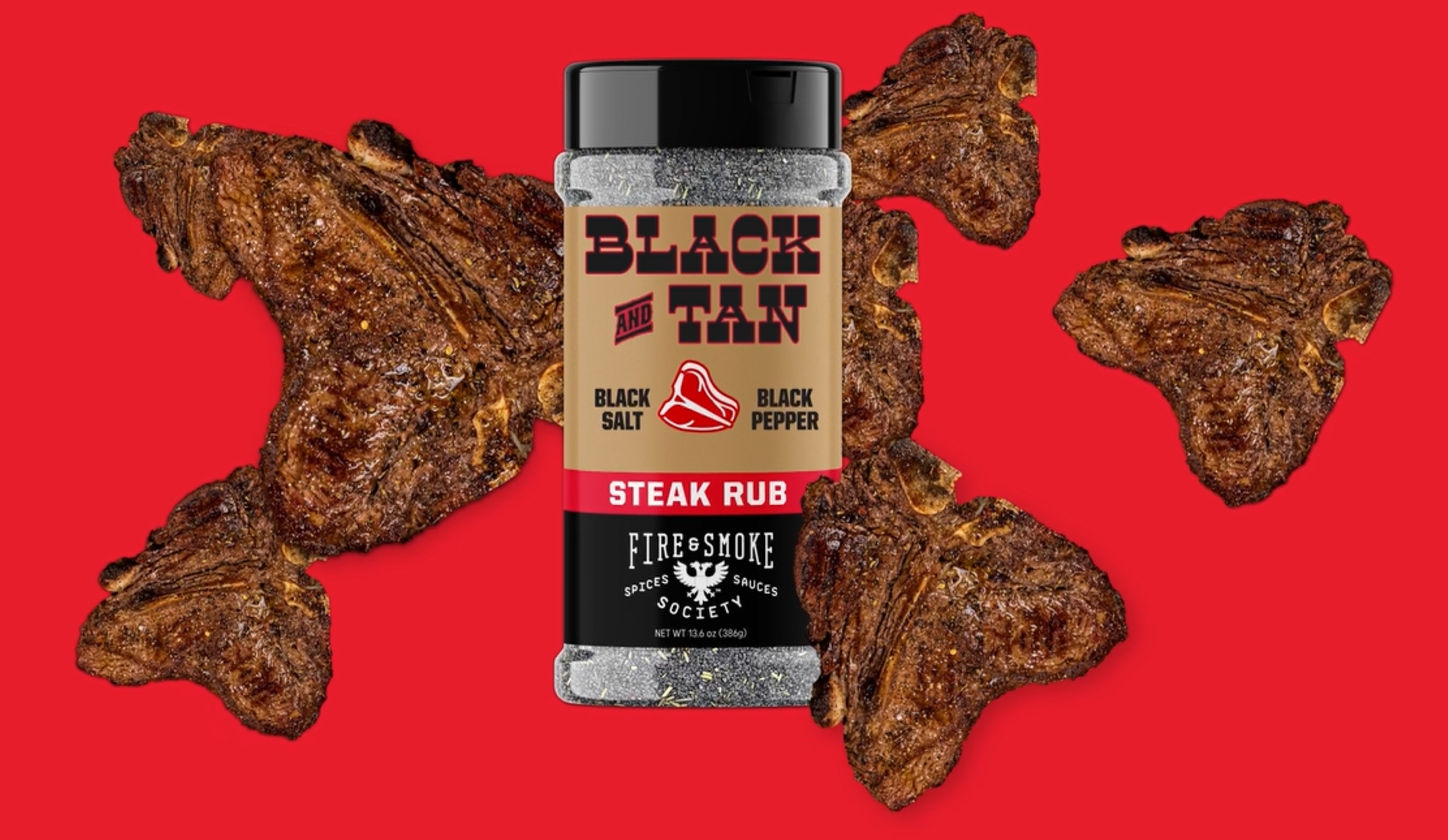 thumbnail video image 2 of Fire & Smoke Society Black & Tan, Beef and Steak Rub, 13.6 Ounce, 2 of 12