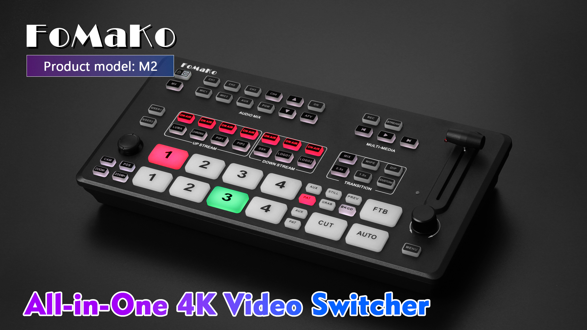thumbnail video image 2 of FoMaKo AI Auto Tracking HDMI PTZ Camera, 20x Optical Zoom(2pcs), KC606 PTZ Controller, M2 Video Mixer Switcher, for Church Services Worship Education,PTZ Bundle(FMK12UH Pro(20x)-B X2 +M2+KC606), 2 of 21