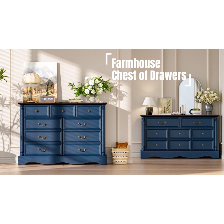 blue 8 drawer dresser FGELFJLLET 8-drawer dresser, dark gray-blue, 63x201/8x393/4"