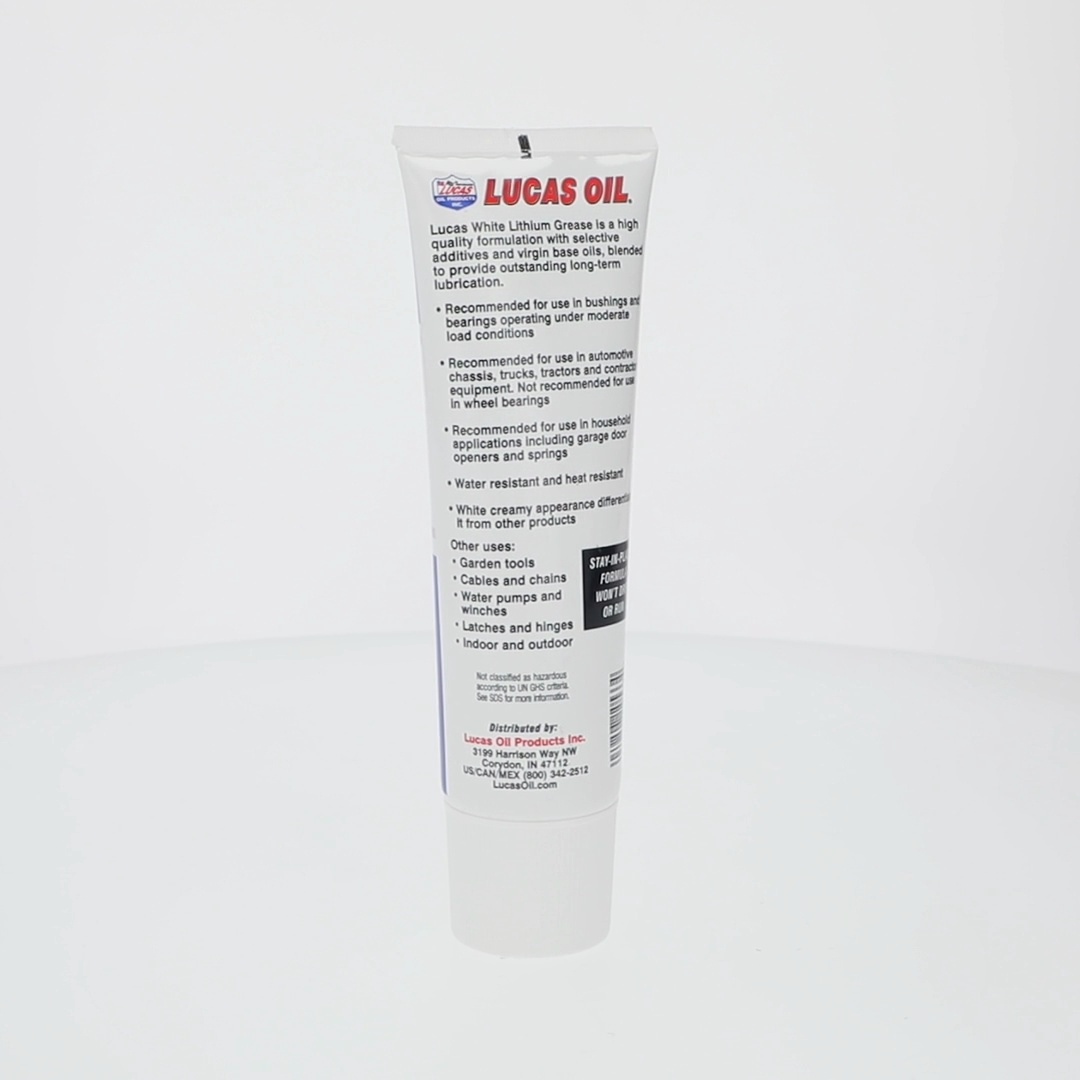 AGS Multi-Purpose White Lithium Grease - 8oz Squeeze Tube (WL-8) Made In USA