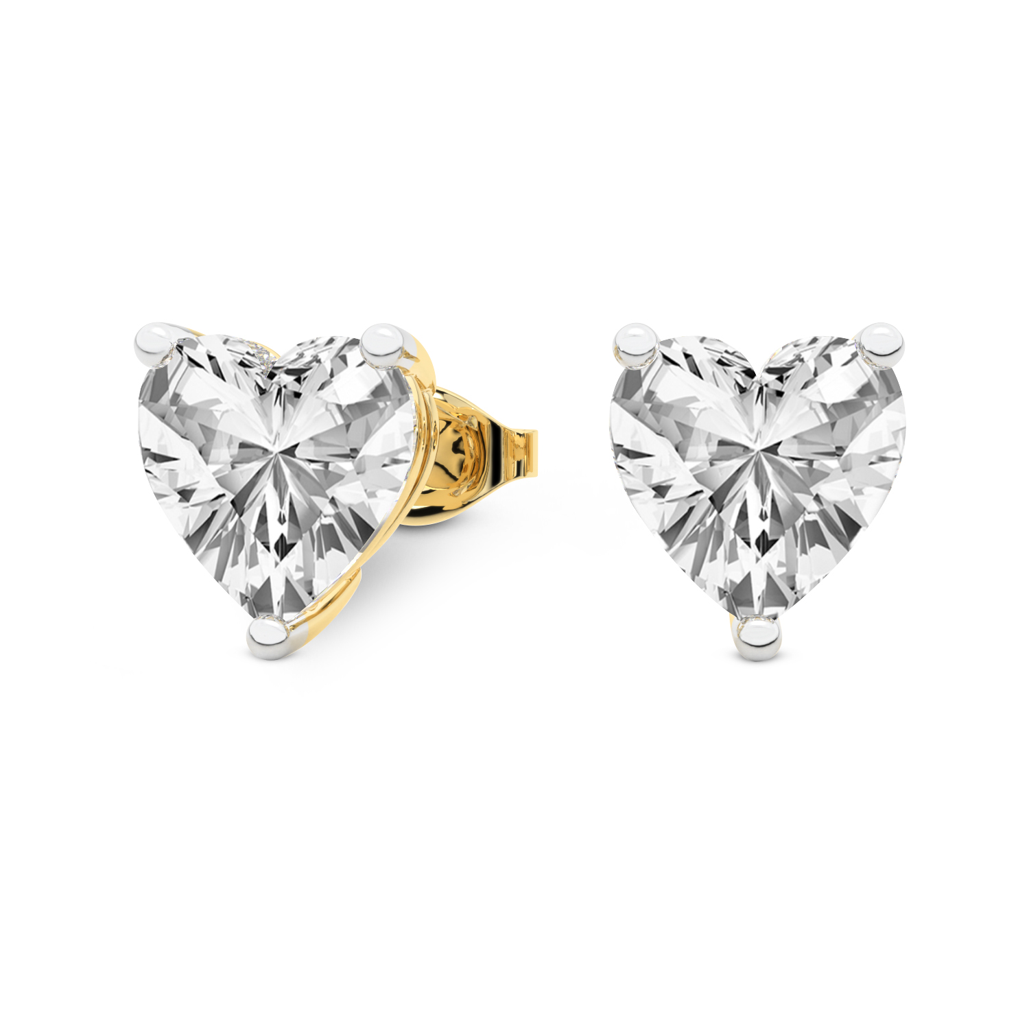 thumbnail video image 2 of Lab Grown Diamond 3 Carat Earring | F-G VS Quality | IGI Certified Solitaire Stud Earring | 14K Yellow Gold | Friendly Diamonds Earrings, 2 of 8
