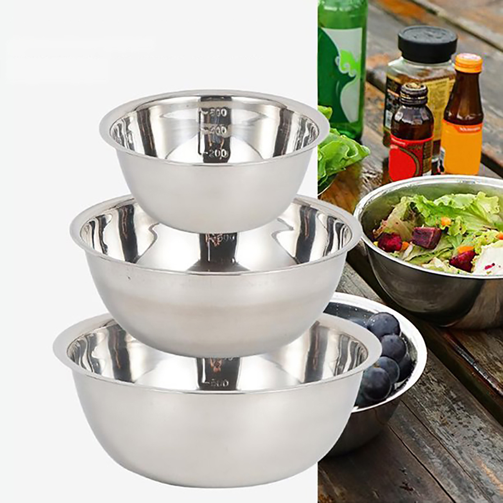 thumbnail video image 2 of Kingtowag Clearance Cooking Utensils Set, Stainless Steel Thickened Multifunctional Large Basin Stainless Steel Basin Set Soup Basin Stainless Steel Birdbath, 1*Pot, 2 of 6