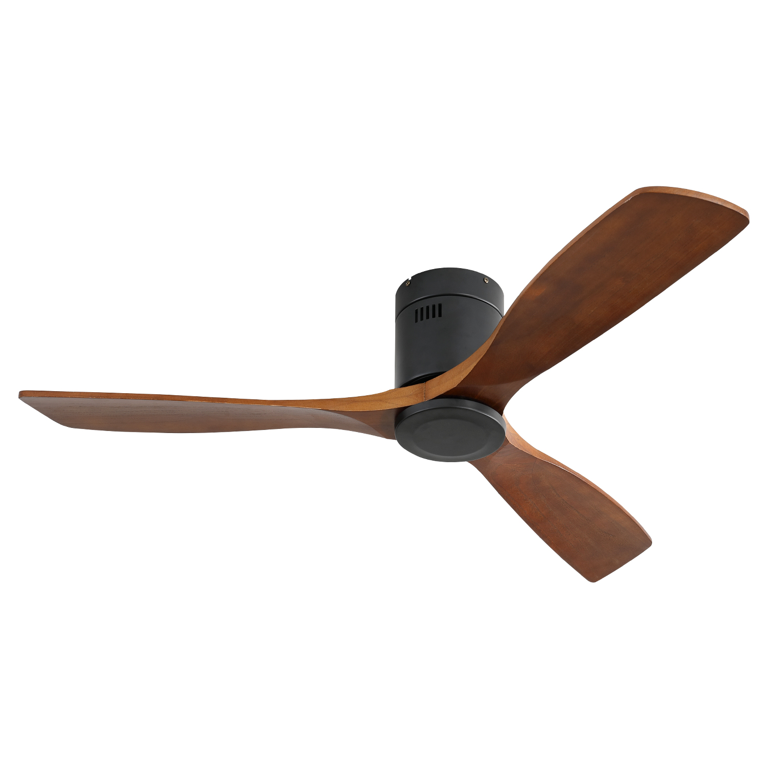 thumbnail video image 2 of Sofucor 52-Inch Ceiling Fan, Flush Mount, Remote Control, Wood Blades, Modern Indoor/Outdoor Fan for Bedroom, Patio, 2 of 14