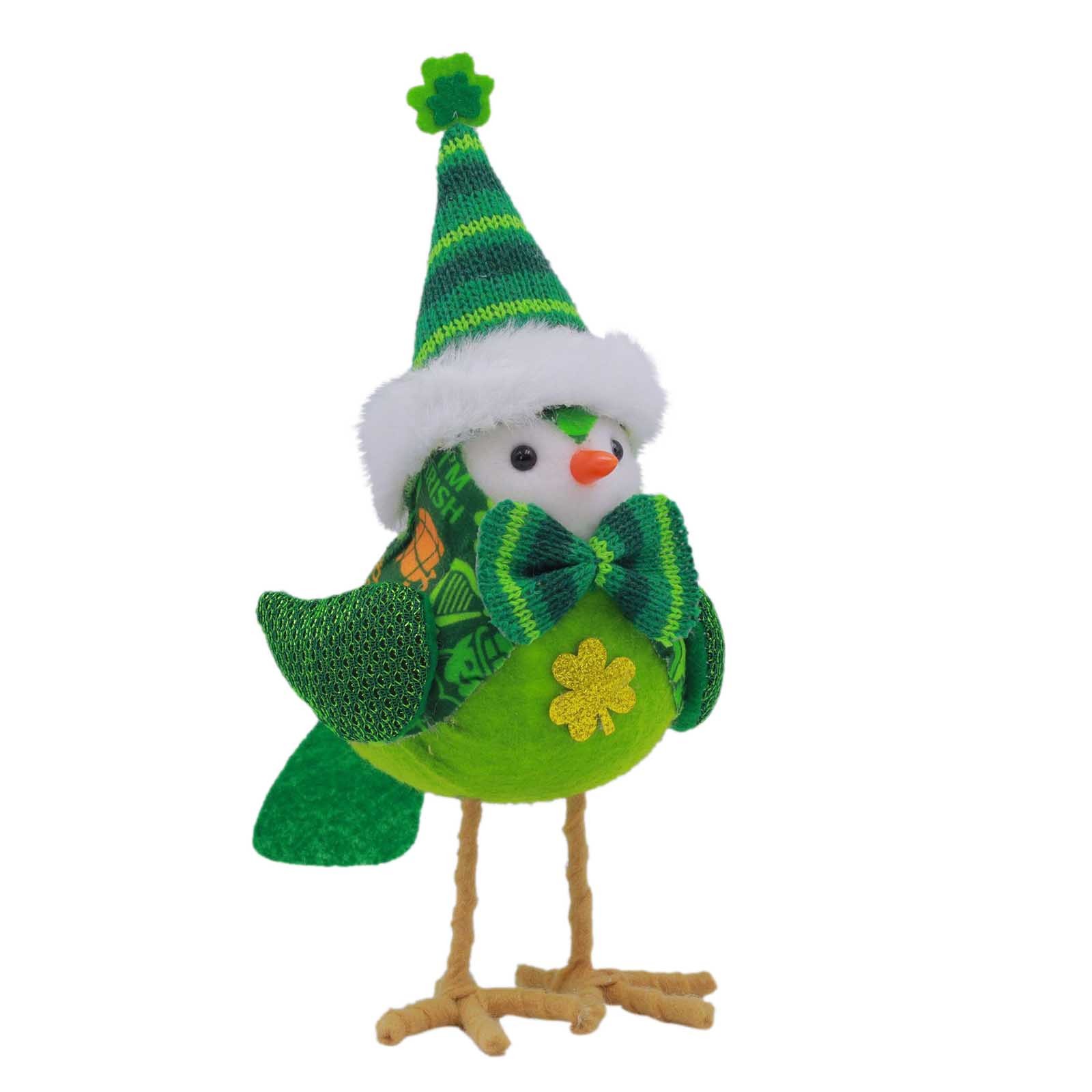 thumbnail video image 2 of St Patrick's Day Cute Bird Decoration Ornament, Festive Themed Small Ornament, Suitable for Home, Desk and Party Decoration, Featuring a Cute Design to Add Festive Atmosphere to St Patrick's Day, 1pc, 2 of 7