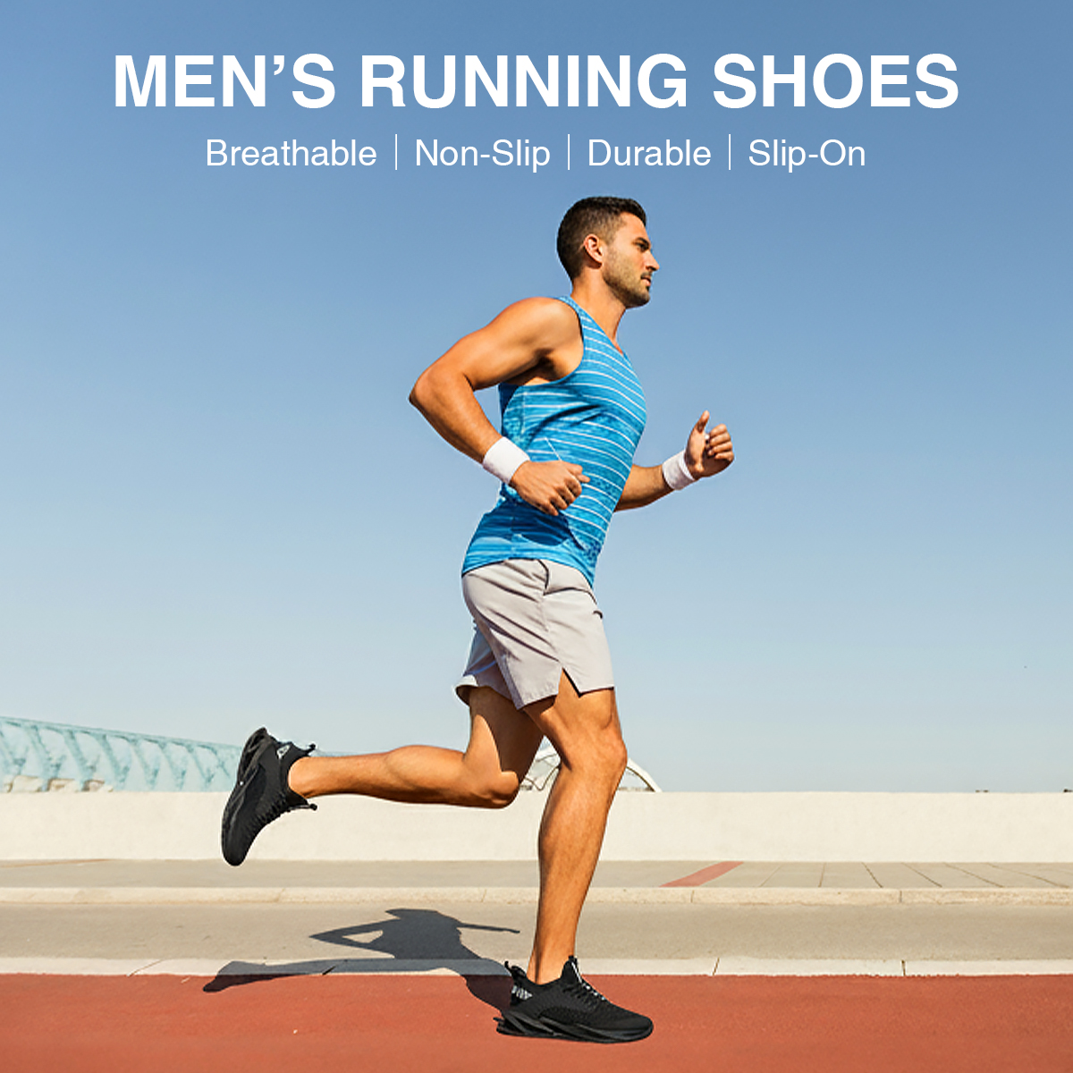thumbnail video image 2 of ZUTY Men's Running Shoes Blade Tennis Walking Fashion Breathable Non Slip Gym Sports Work Trainers Red 9, 2 of 6