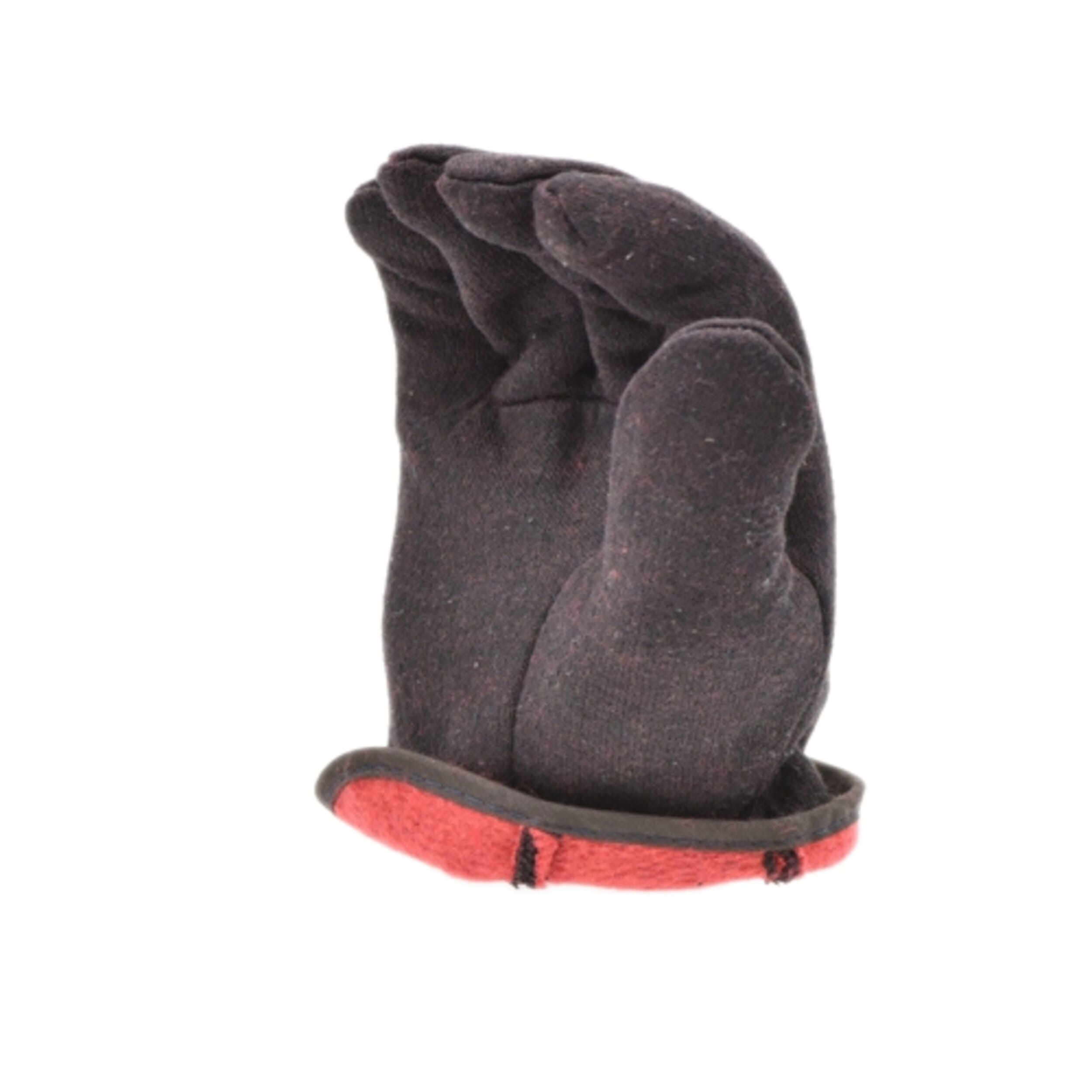 G & F Jersey Winter Gloves, Brown with Red Fleece Lining, Unisex